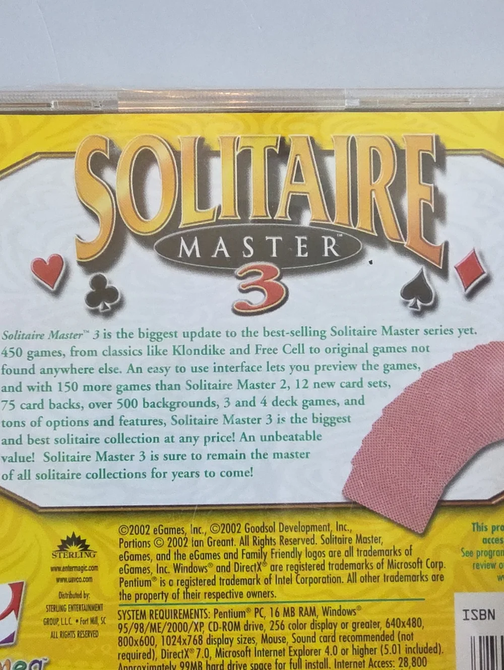 Solitaire Master 3 Computer Game E Games Strategy Card 450 Games!